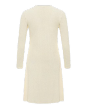 Gemsli FK341 57" Ivory Luxe Long Sleeve Seamless Shell Dress Myselflingerie.com